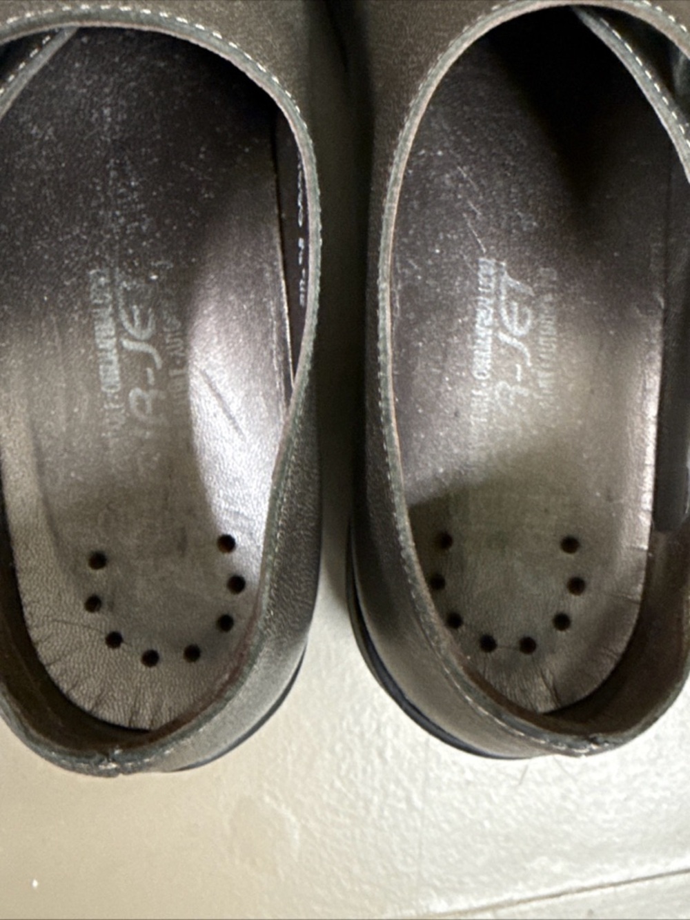 MEPHISTO Womens Air Jet Walking Loafers Metallic Pewter Grey Hook & Loop Strap - Picture 9 of 10
